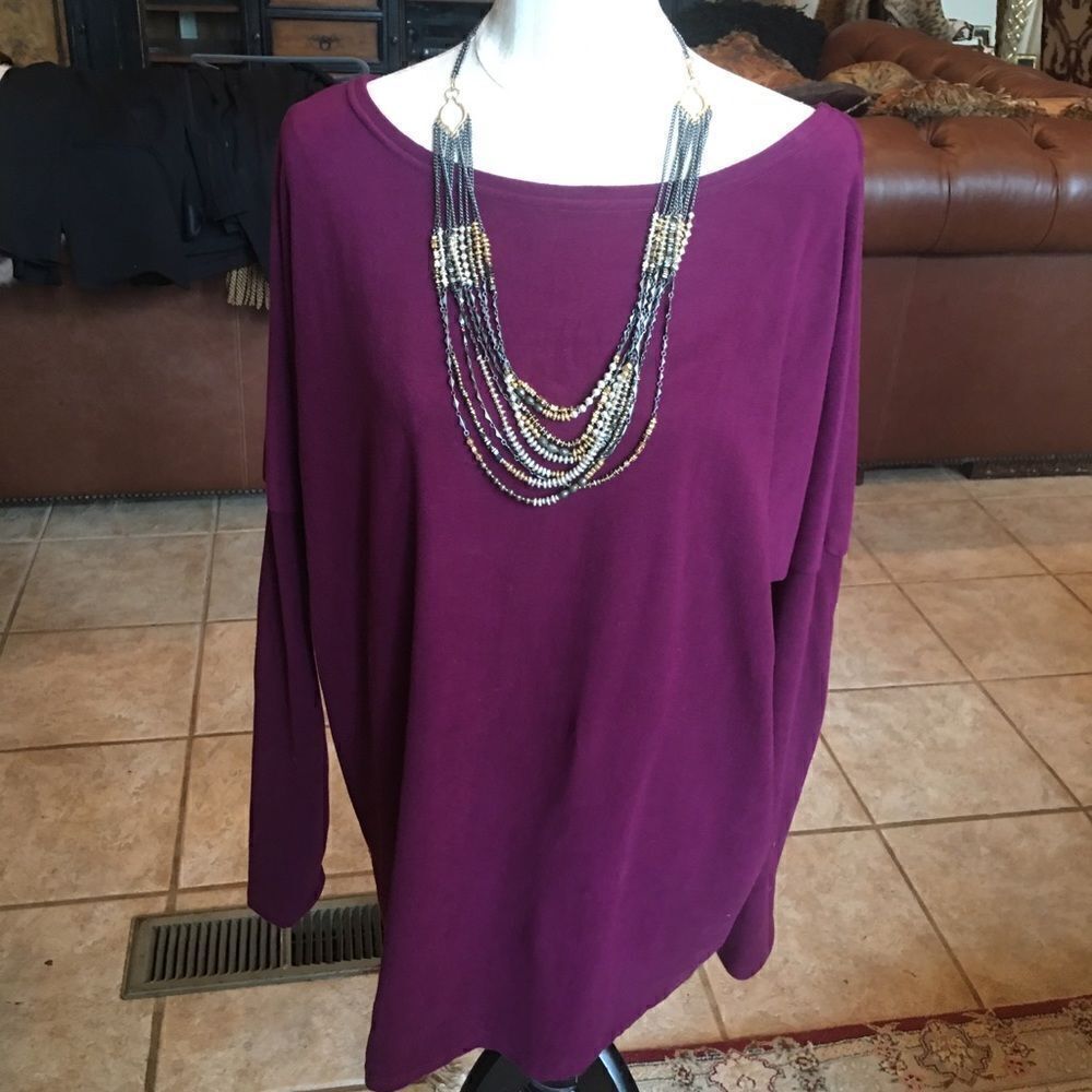GLORIOUS PURPLE on a Light Sweater Tunic!